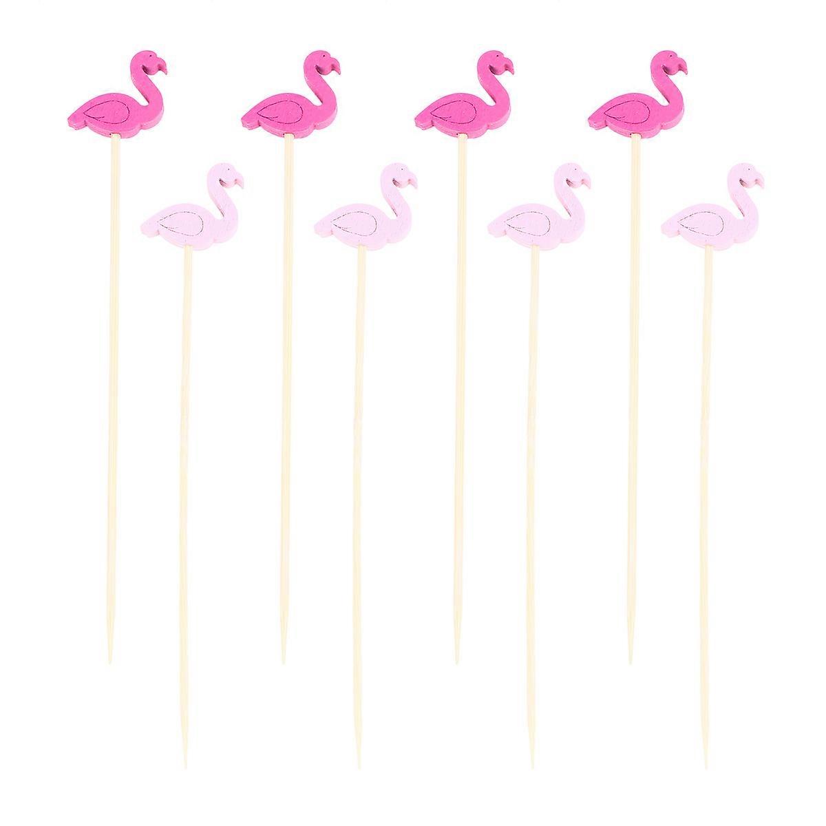 200Pcs Creative Flamingo Cocktail Picks for Fruit Appetizers Party Supplies Assorted Color