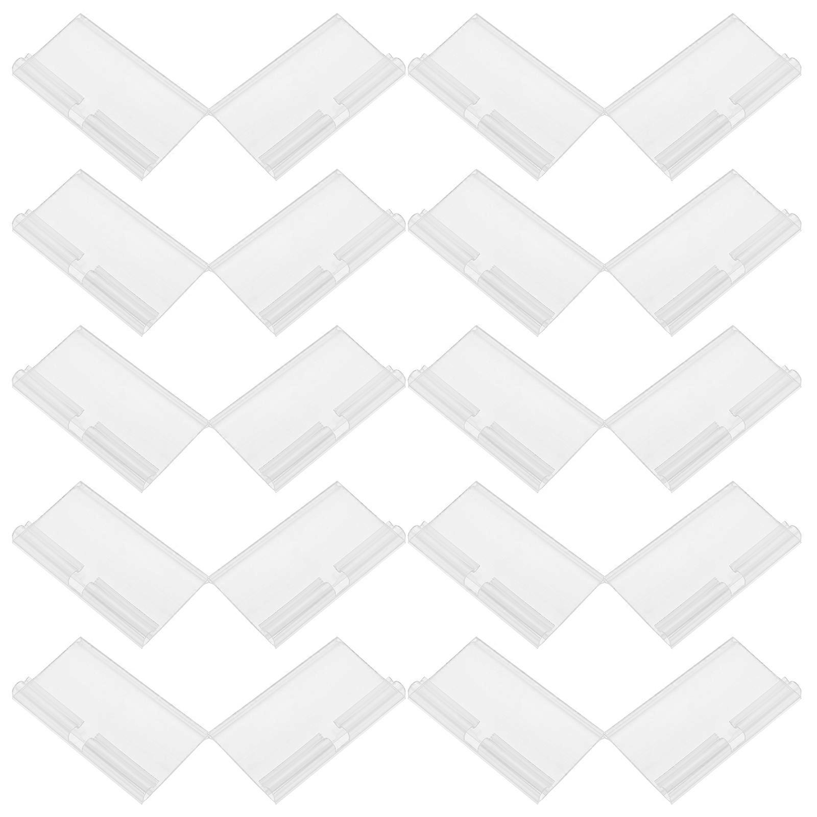 Clear Design Price Card Tag Quick Replacement Long-term Use Plastic Material Rectangular Shape Business Owners 50Pcs