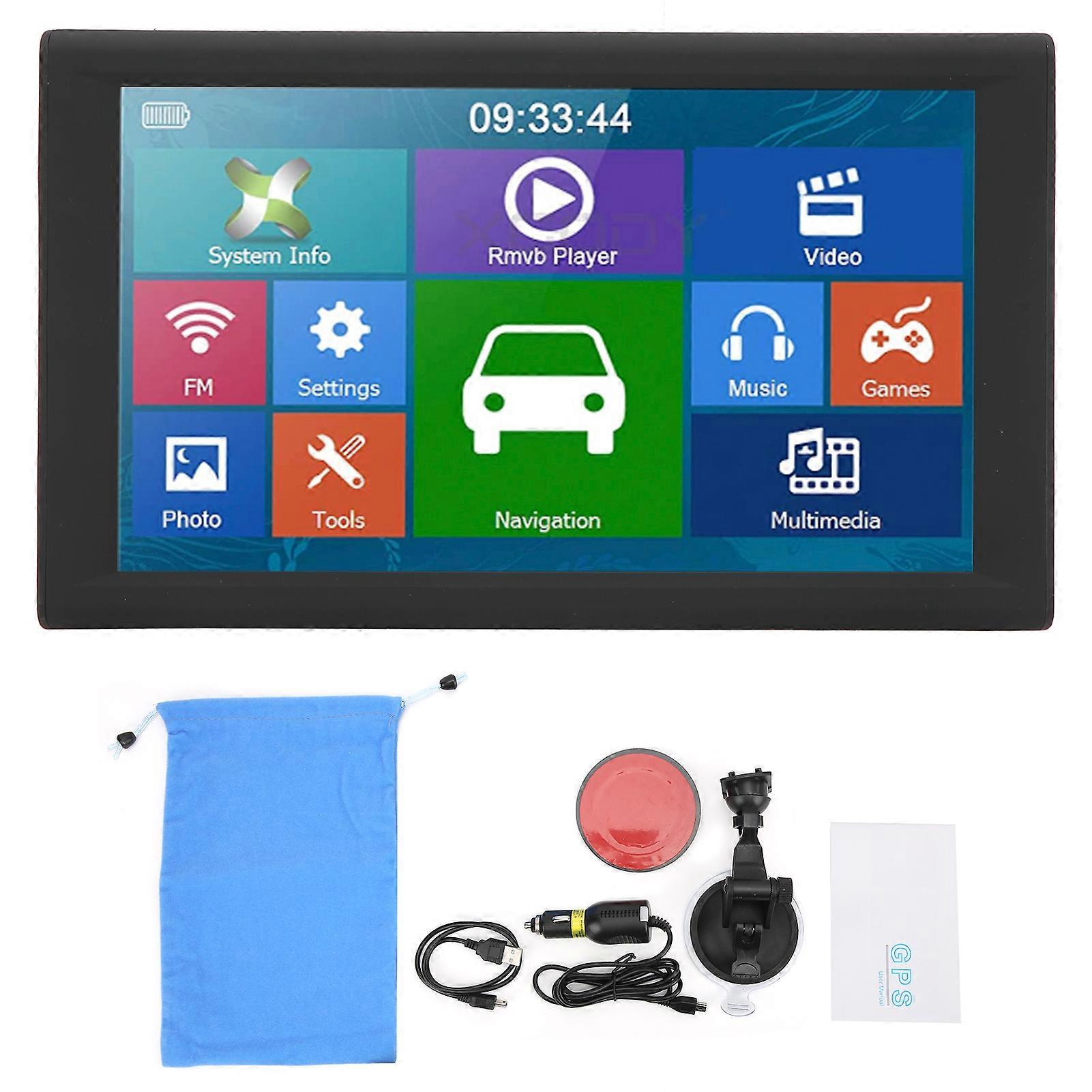 9in Car Navigator Touch Screen Multimedia GPS Video Player Portable Universal for Automobiles