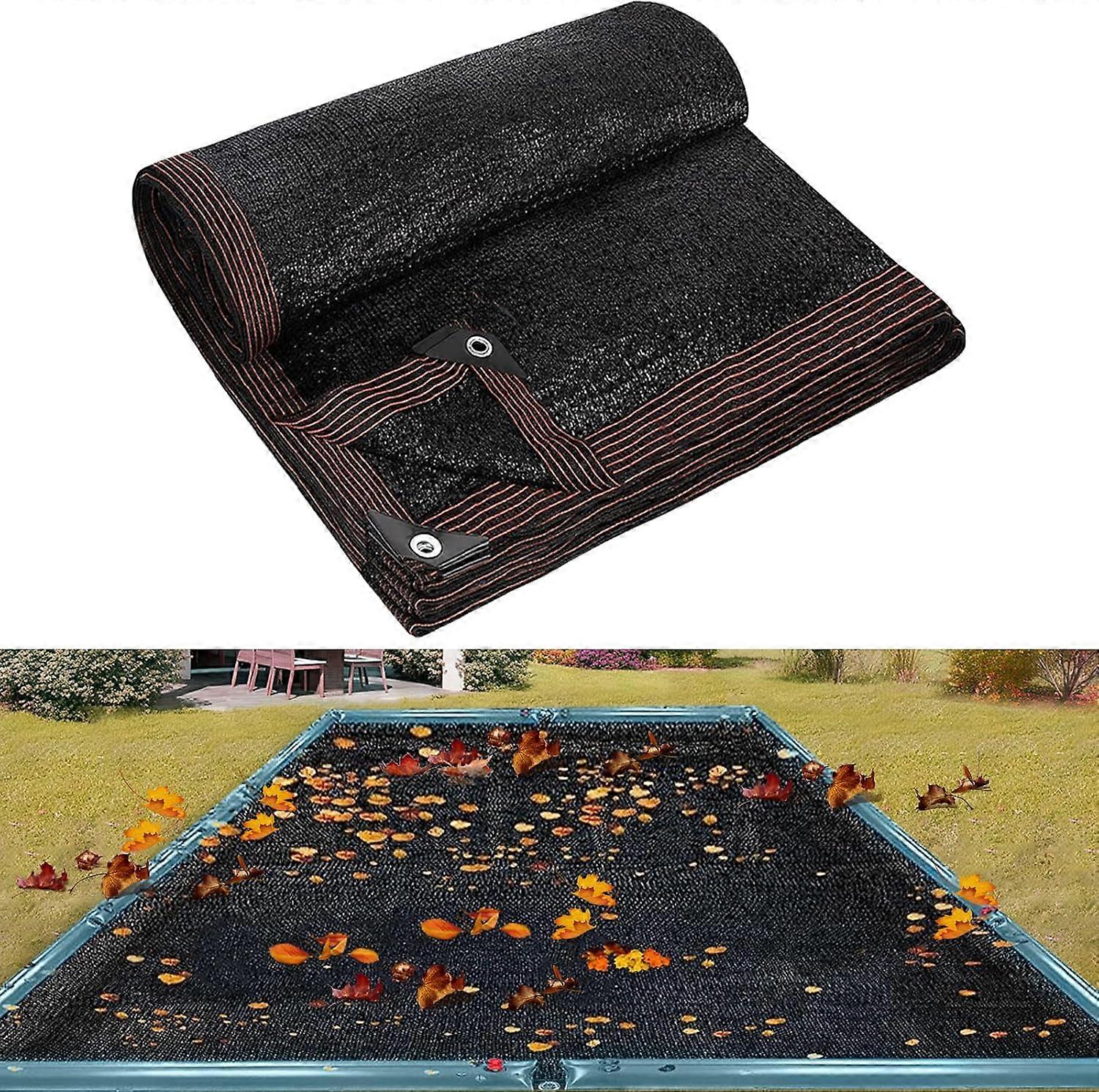18 ft x 36 ft Pool Leaf Net - Rectangle Inground/Above Ground Pool Screen, Fine Mesh, Sunshade, Catches Leaves blck Fit for 18' x 36' (Rectangle)