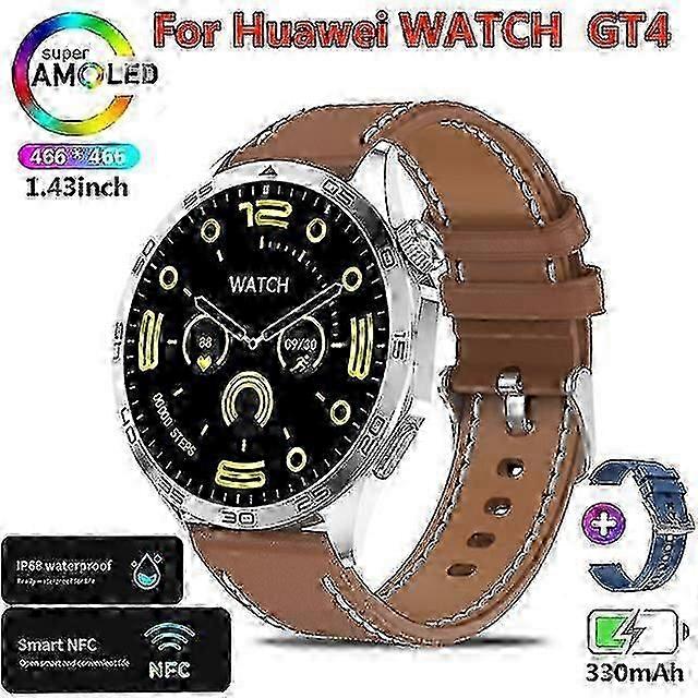 Watch GT4 For Huawei Smart Watch Adult GPS Tracker 1.43 Inch 466*466 HD Screen Always Display Bluetooth Call Smartwatch New
