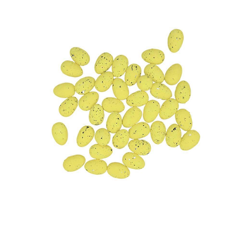 Decorative Egg Plastic Fake Eggs Simulation Design For Home Store Display Decoration Item Light Yellow 3x2x2cm 100Set