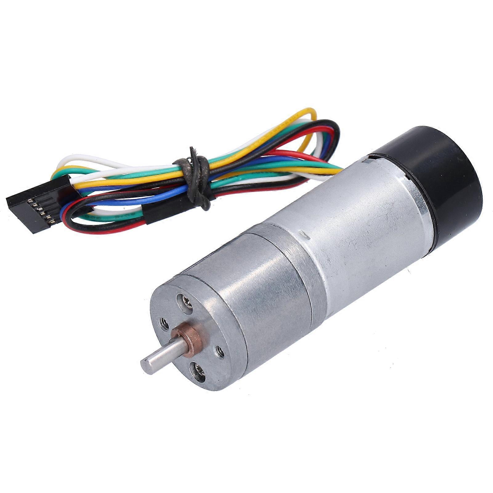 DC Geared Motor with Encoder Speed Measuring Signal Feedback Smart Car Dedicated JGA25‑371DC24V 1360RPM