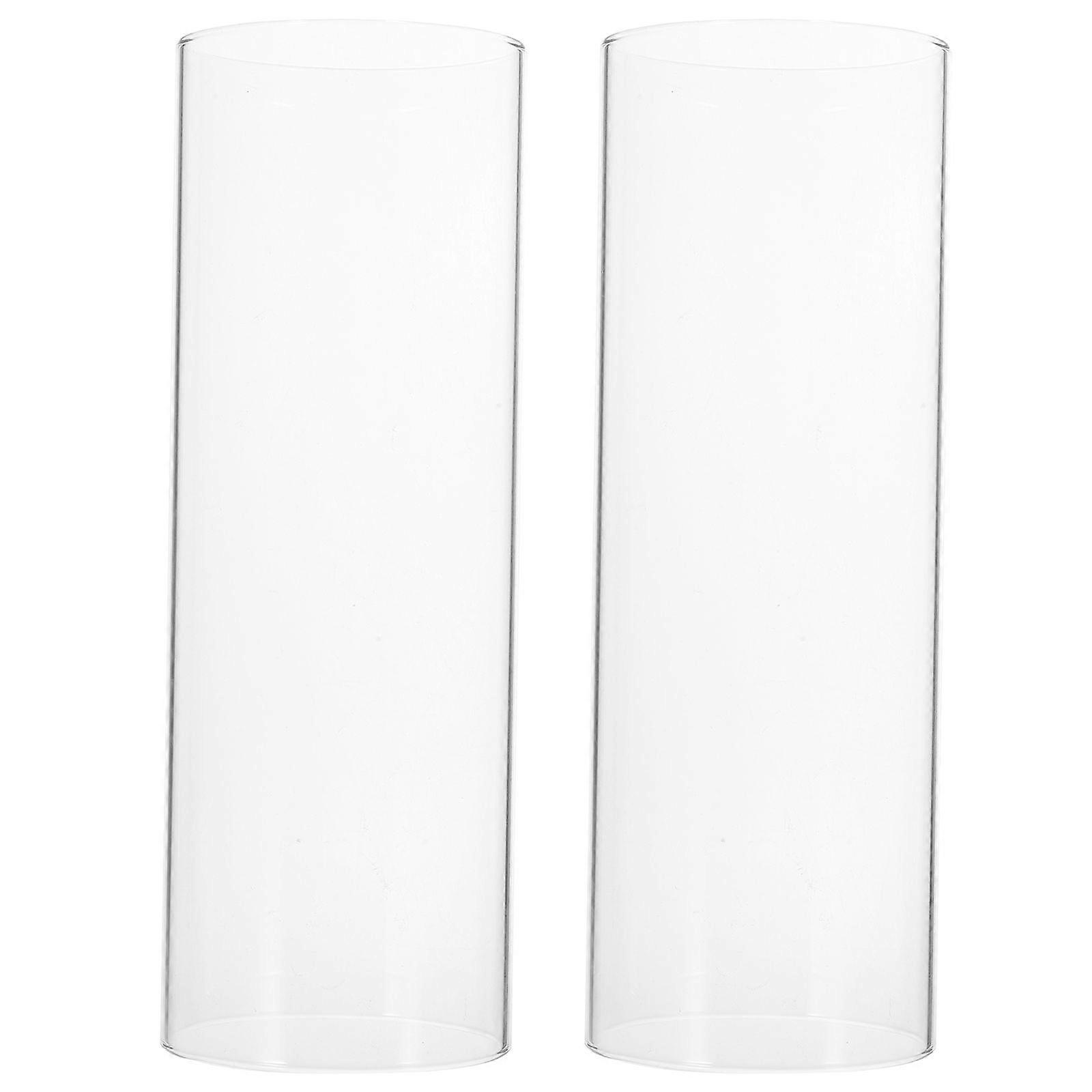 2szt Osłony świec na biurko Dekoracyjne szklane kopuły Klosze ze szkła domowego