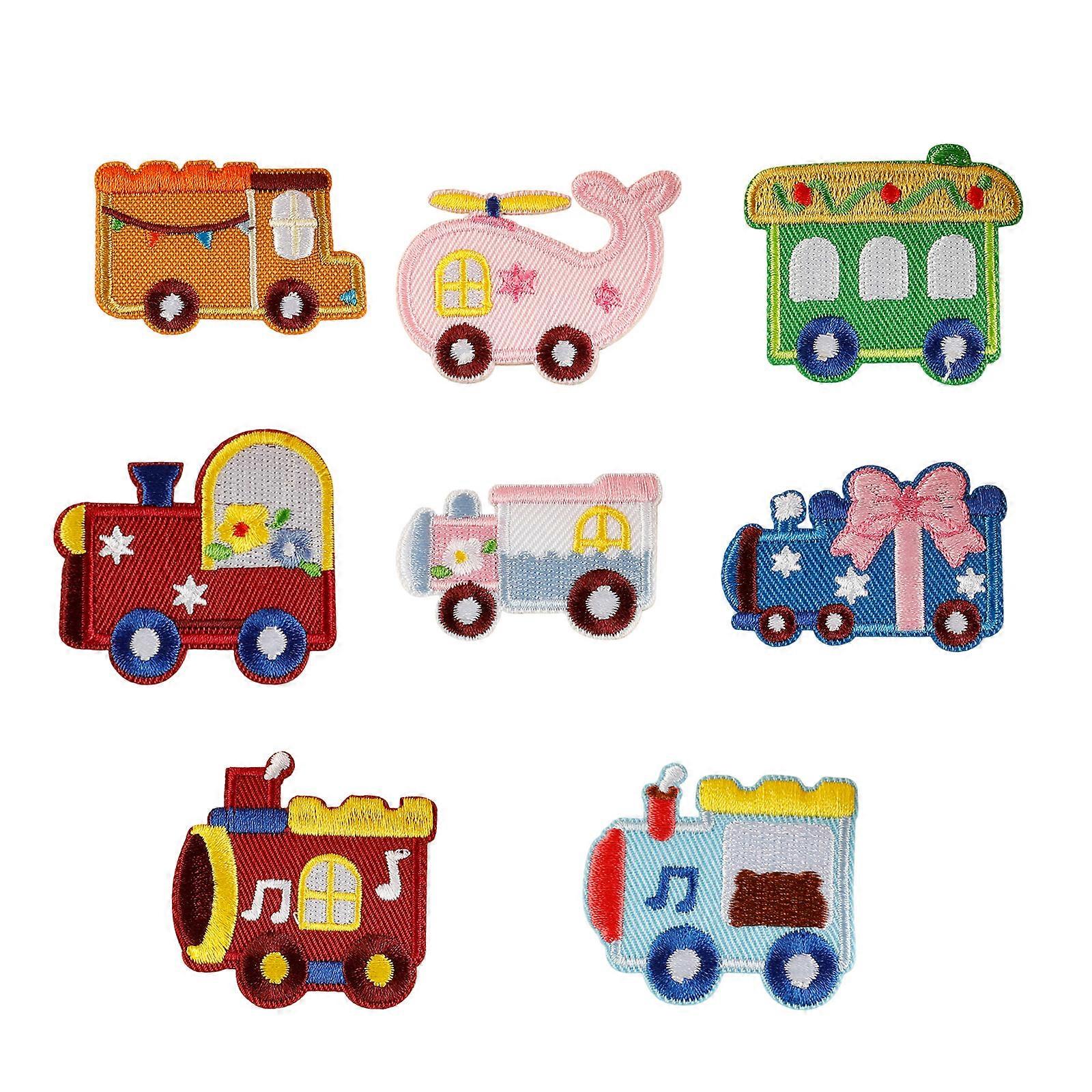 8 Pcs Lovely Toy Car Embroidered Patches Cartoon Car Sewing Patches Iron On Patches Applique Patches Sew On Patches Multicolor