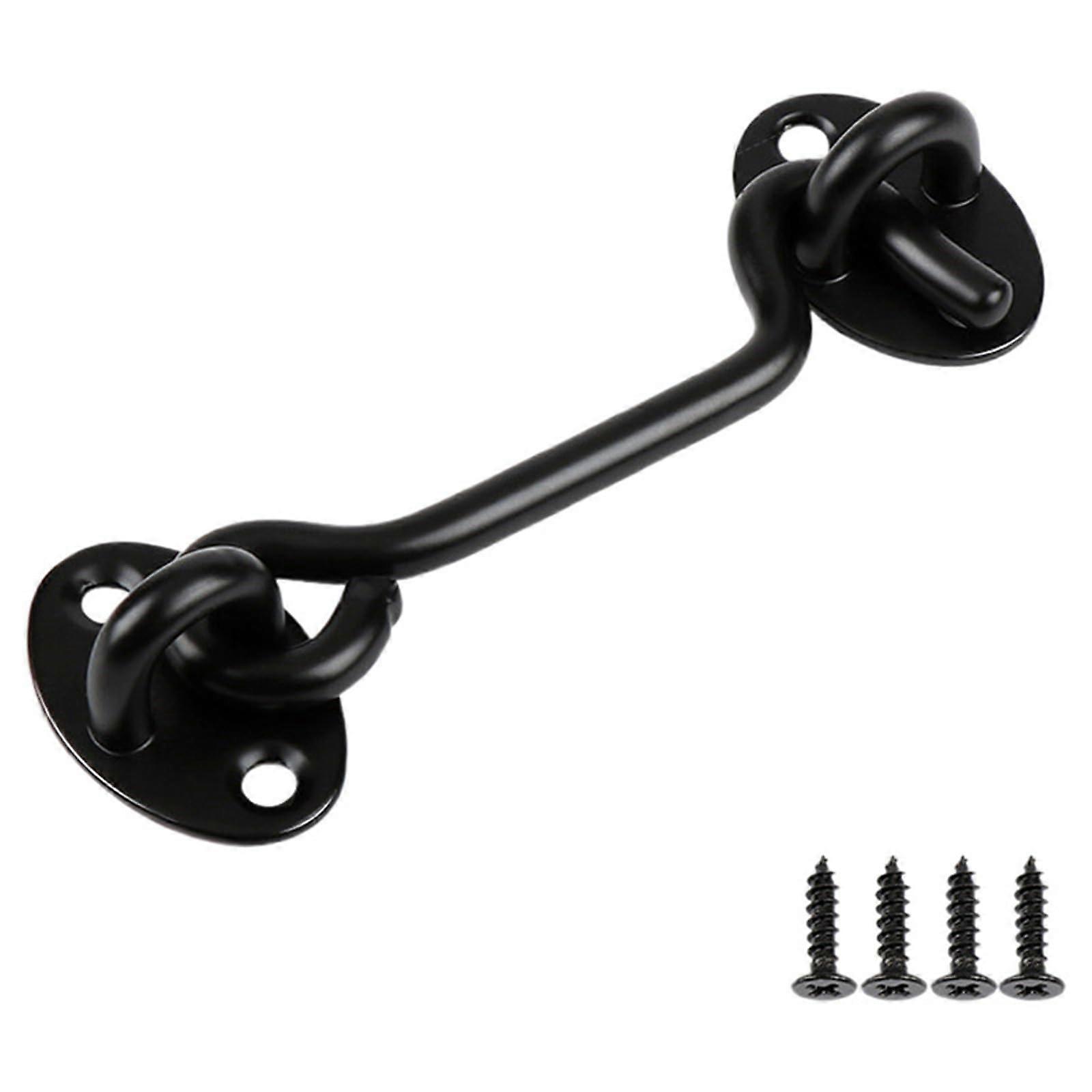 # Lock Cabin Hooks Heavy Duty 4 Inch Sliding Door Lock With Screws For Screen Door And Window Cabin Hooks Black One Size