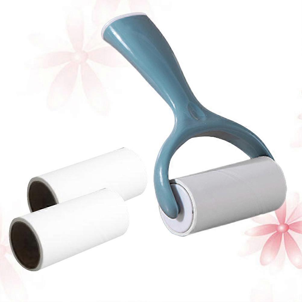 Blue Sticky Roller for Hair Removal Device with Dust Cover Portable and Durable for Cleaning Use