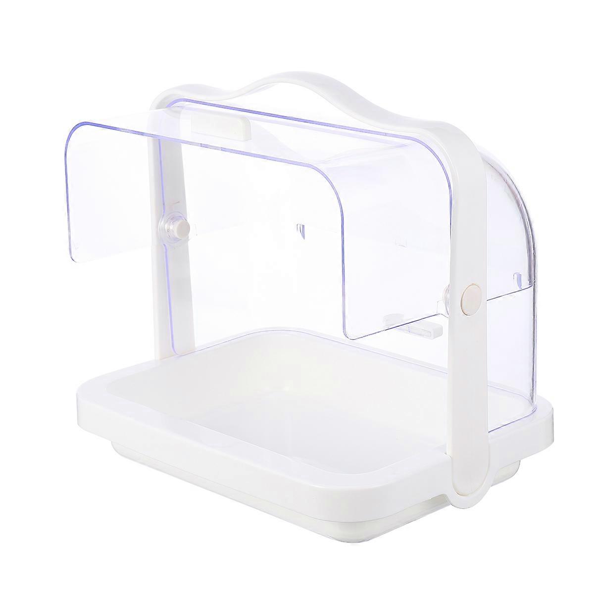 Transparent Food Grade Cake Display Stand with Double Opening Design, Lightweight Portable Dessert Serving Tray for Bakery Shops, Parties, and Events