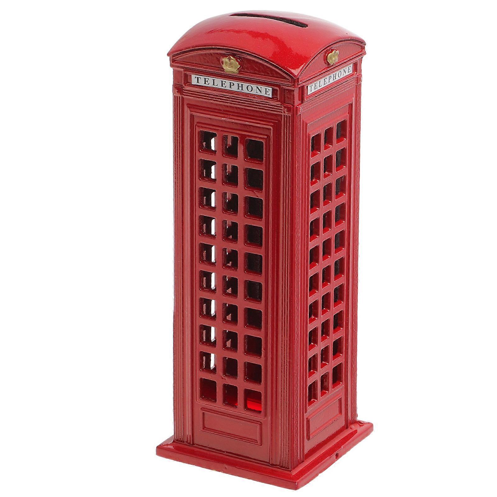 Red Vintage Piggy Bank for Saving Money Made of Durable Iron with High Capacity 200 Coins Storage