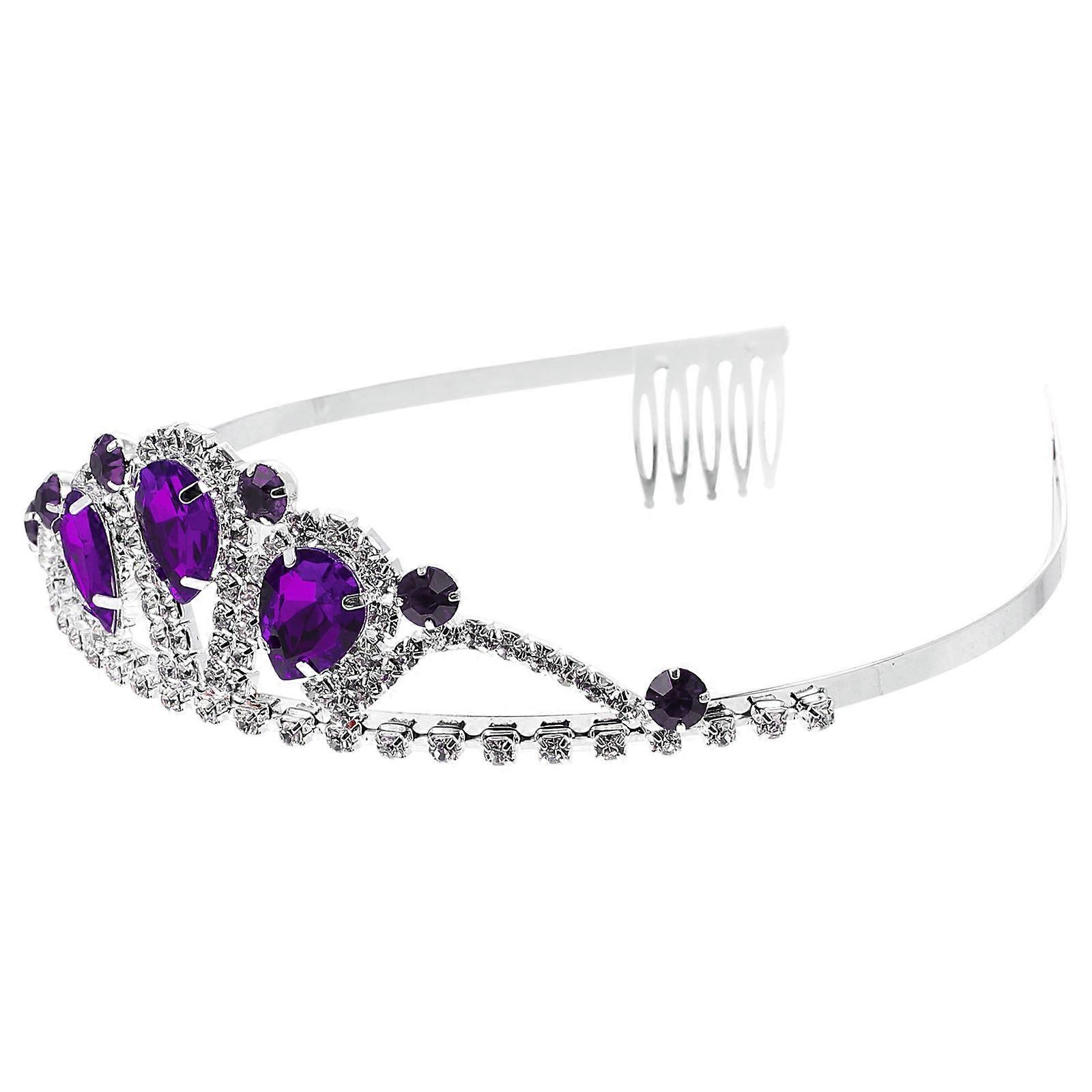 Creative Rhinestone Crown Tiara for Elegant Headdress – Perfect for Birthdays, Weddings, and Special Occasions, Charming Deep Hair Accessory
