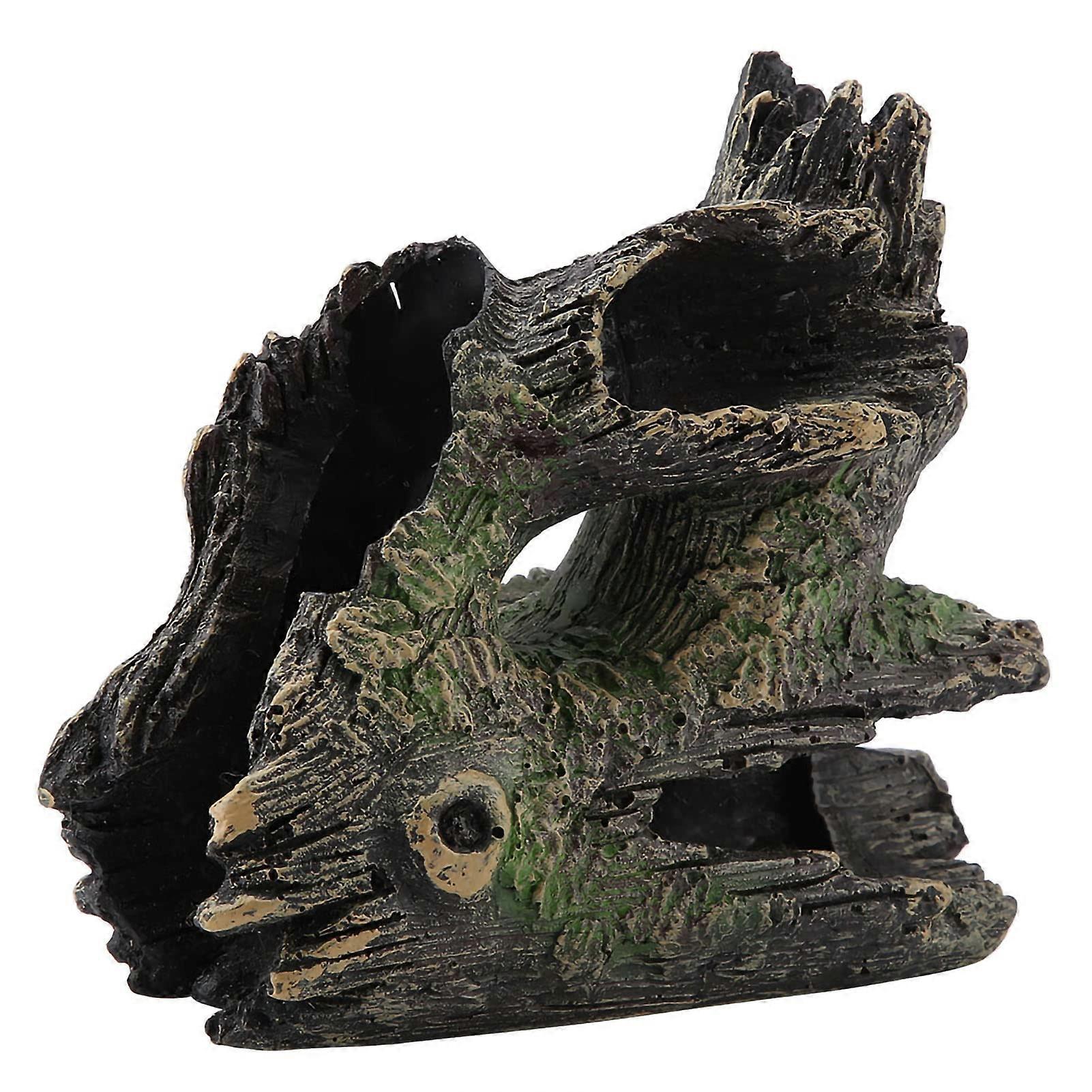 Aquarium Trunk Decor Fake Resin Tree Trunk for Fish Tank, Lifelike Design (ST004C)