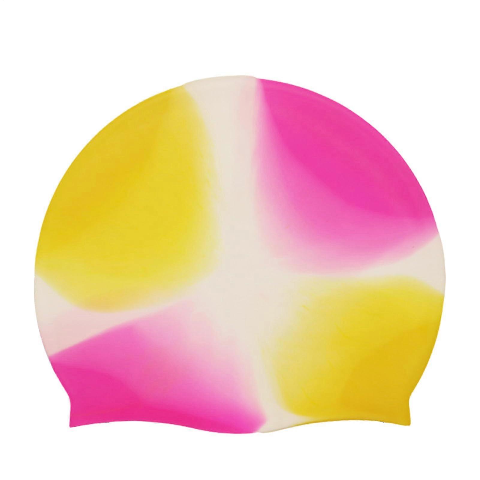 Silicone Swim Cap, Swim Hat, Comfortable Ear Protection Hat 3D Ergonomic Design, Water Sports Head Movement, Keeps Short or Medium Hair Dry, Color4