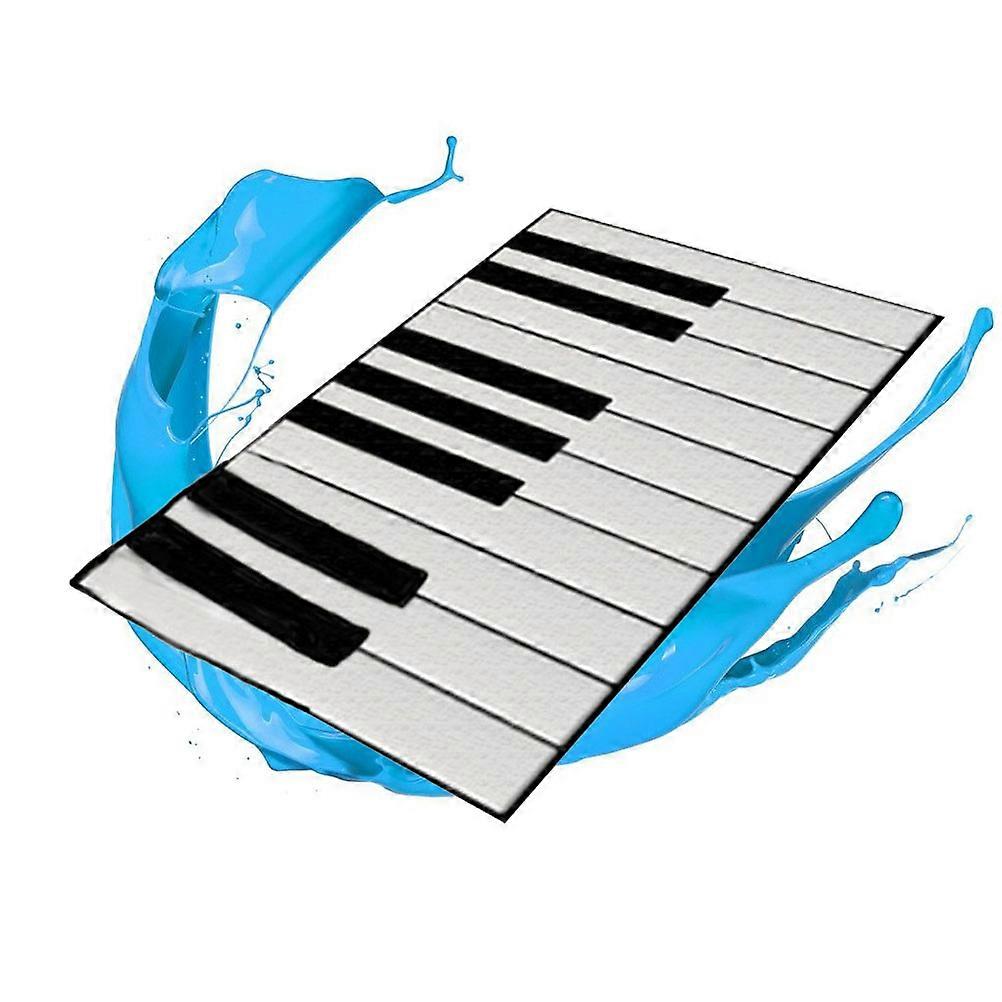 Musical Note Rug Elegant Style Non-Slip Hallway Floor Mat Rectangular Polyester Home Decor 40x60cm 1Pack