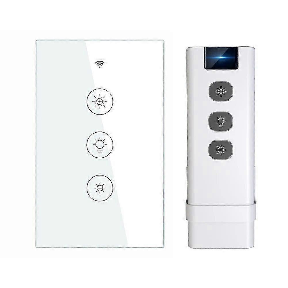 Smart WiFi RF Light Dimmer Switch for 2/3 Way Control with Smart Life/Tuya APP and Voice Assistants
