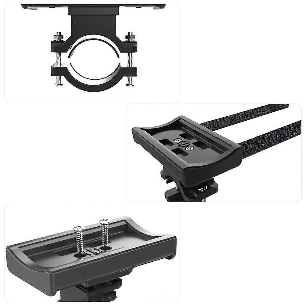 Mountain Bike Flashlight Bracket with Strap – Universal Plastic Rack for Headlight, Stopwatch & Action Camera Mount – Cycling Accessory for