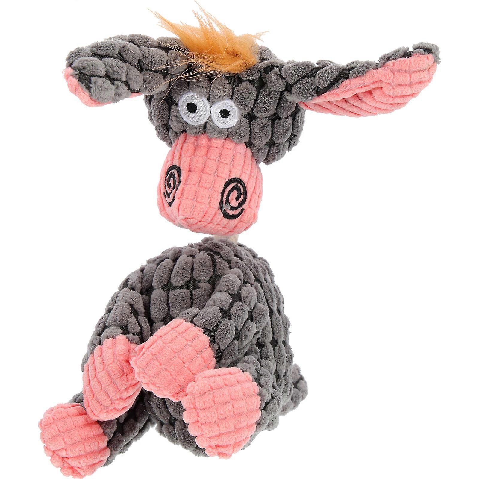 Stuffed Animal Puppy Donkey Toy Grey 23.5x19x8cm Playing Educational Toy 1Set