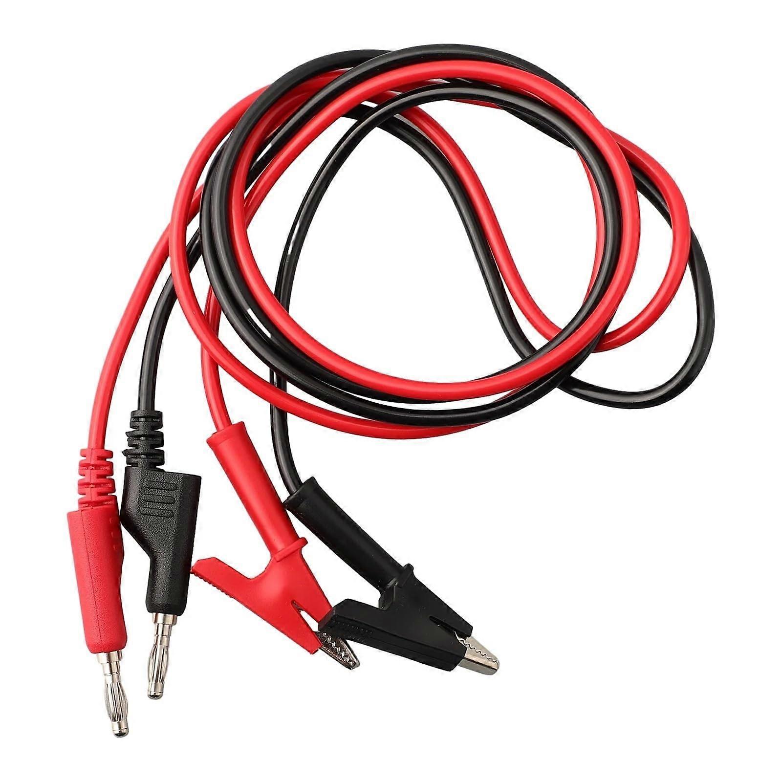 4mm Banana Plug to Alligator Clip Test Leads - 1M DC Power Supply Multimeter DIY Test Wires for Electronics