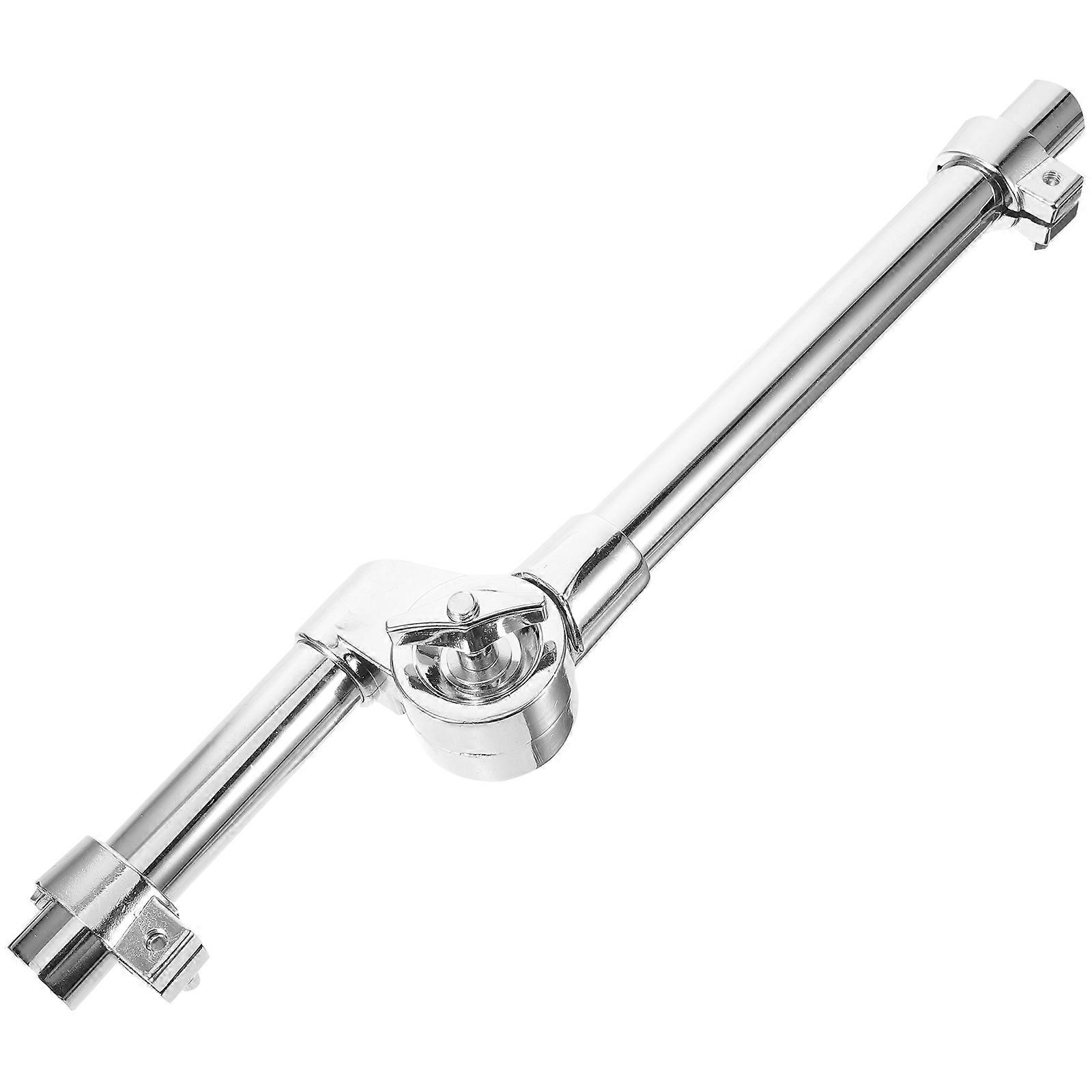 Tom Drum Mounting Bracket Adjustable Height and Angle Secure Drum for Stage Silver 27.3x7cm 1Pcs
