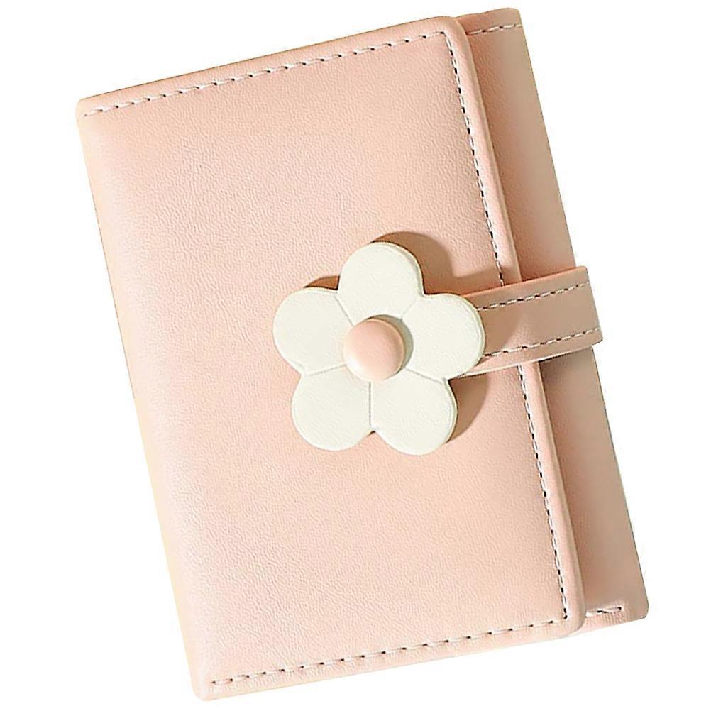 Coin Purse for Storage Use Pink PU Wallet with and Portable Design 3.5 x 4.5 inches