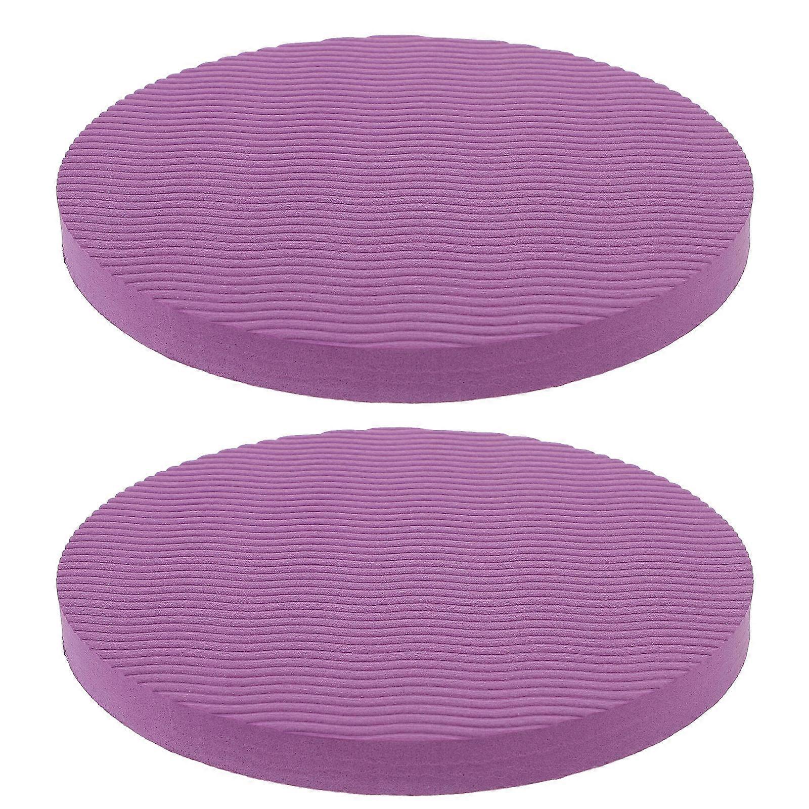 Violet Yoga Knee Pads with TPE Material for Fitness Use Comfortable and Portable 2 Pairs