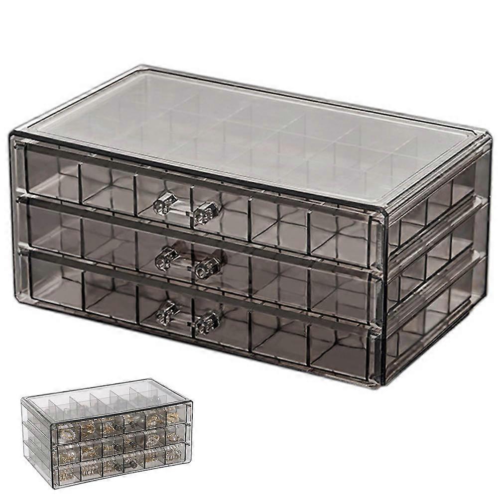 Plastic Jewelry Organizer Case For Home Use With Rectangular Shape Storage 1Set