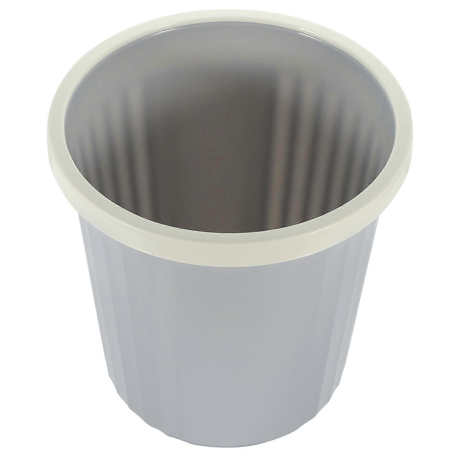 Garbage Can with Presser Ring Container for Home Trash Storage Bucket