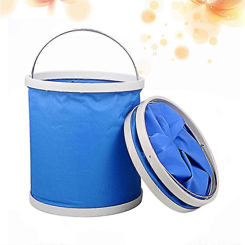 Portable Camping Water Container 9L For Backpacking Outdoor Enthusiasts Blue Food Bowl 2Pcs