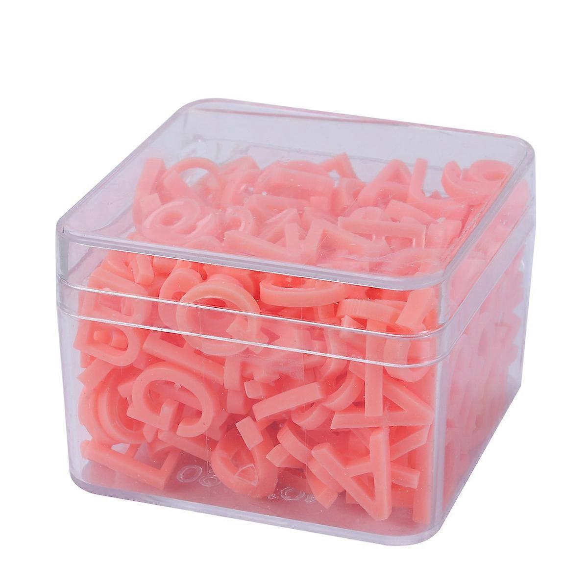 Orange Resin Alphabet Beads for DIY Crafts and Decor 200 Pieces Mixed Letters and Figures
