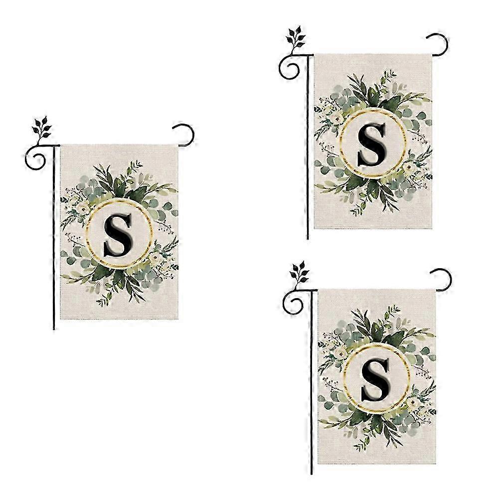 S Linen Garden Flag Double Layer Double Sided Letters