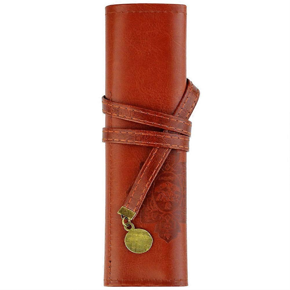 Suporte para caneta de café PU para artigos de papelaria perfeito para segurar canetas, lápis e mais 7 polegadas