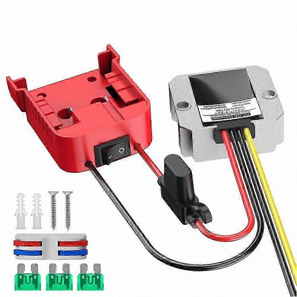 18V Lithium Battery Adapter with DC-DC Buck Converter 12V 10A 120W for Power Tools
