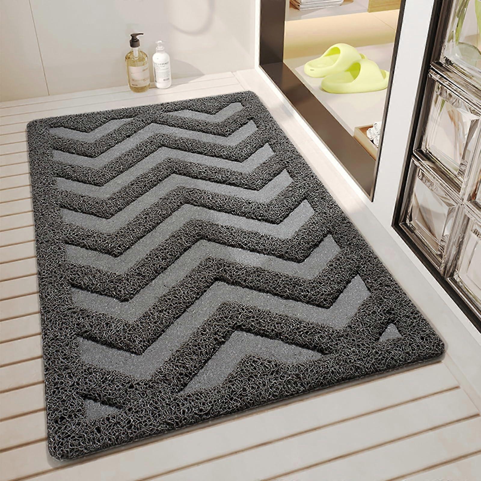 Shower Mat for Indoor Shower 17.7x29.5in Non-Slip Luffa Bath Mat Quick Drying Soft PVC Style2