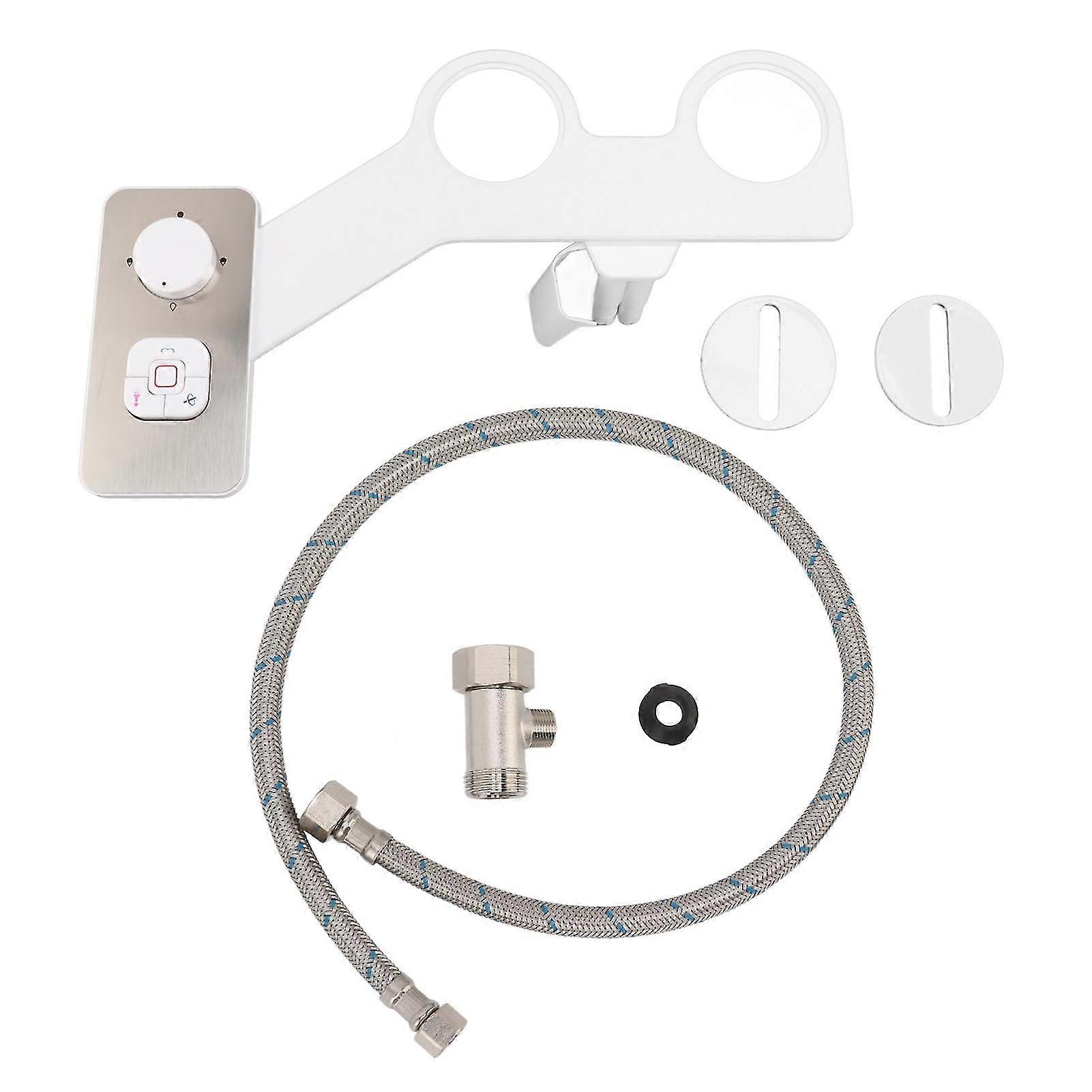 Hygienic Bidet Attachment, Pressure Adjustable Spray for Custom Comfort, Easy Install Universal Fit for Most Toilets, Slim Design with Button