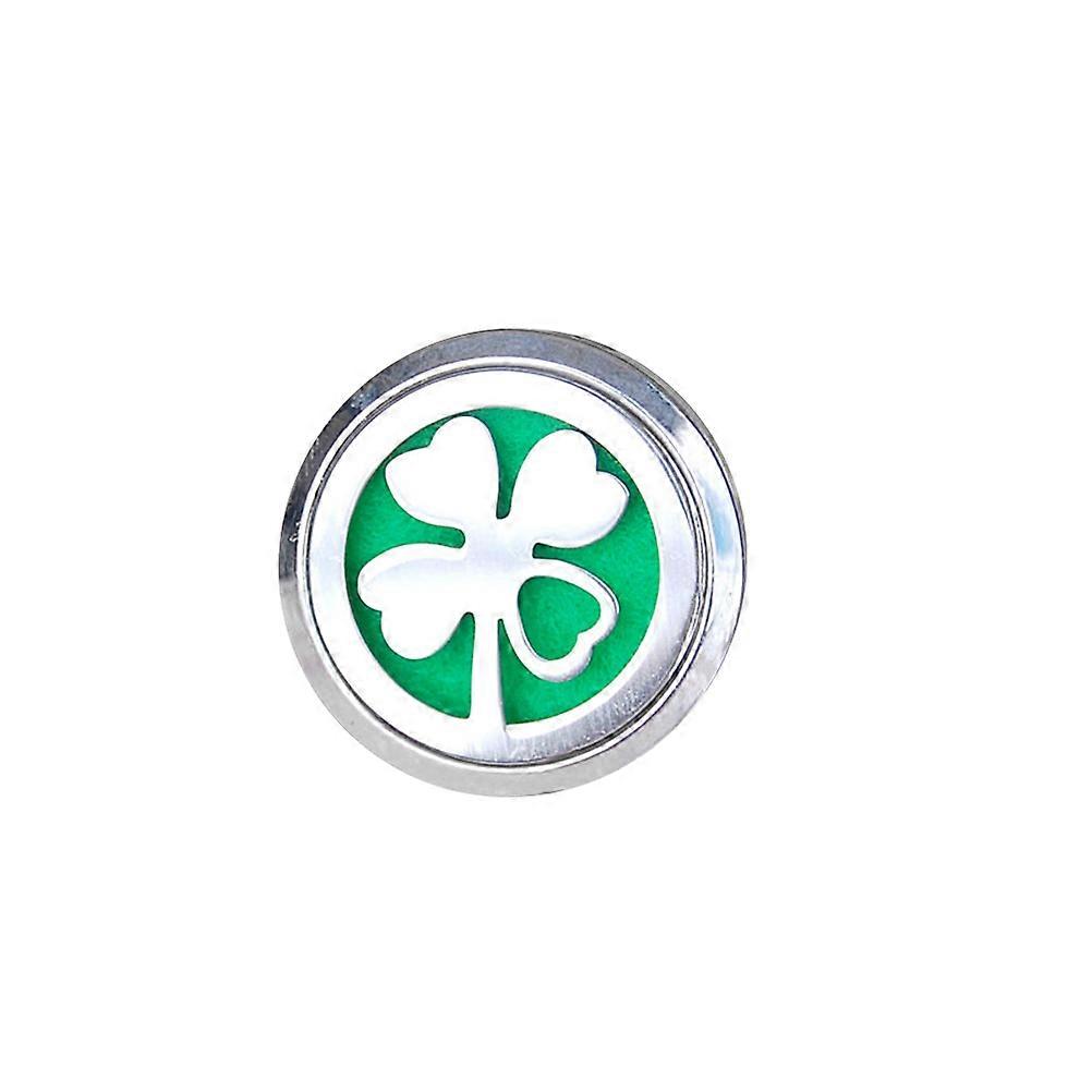 Car Perfume with Aromatherapy Clip for Decoration Use Alloy Material Multi Leaf Grass Design 2 5 Inch Diameter