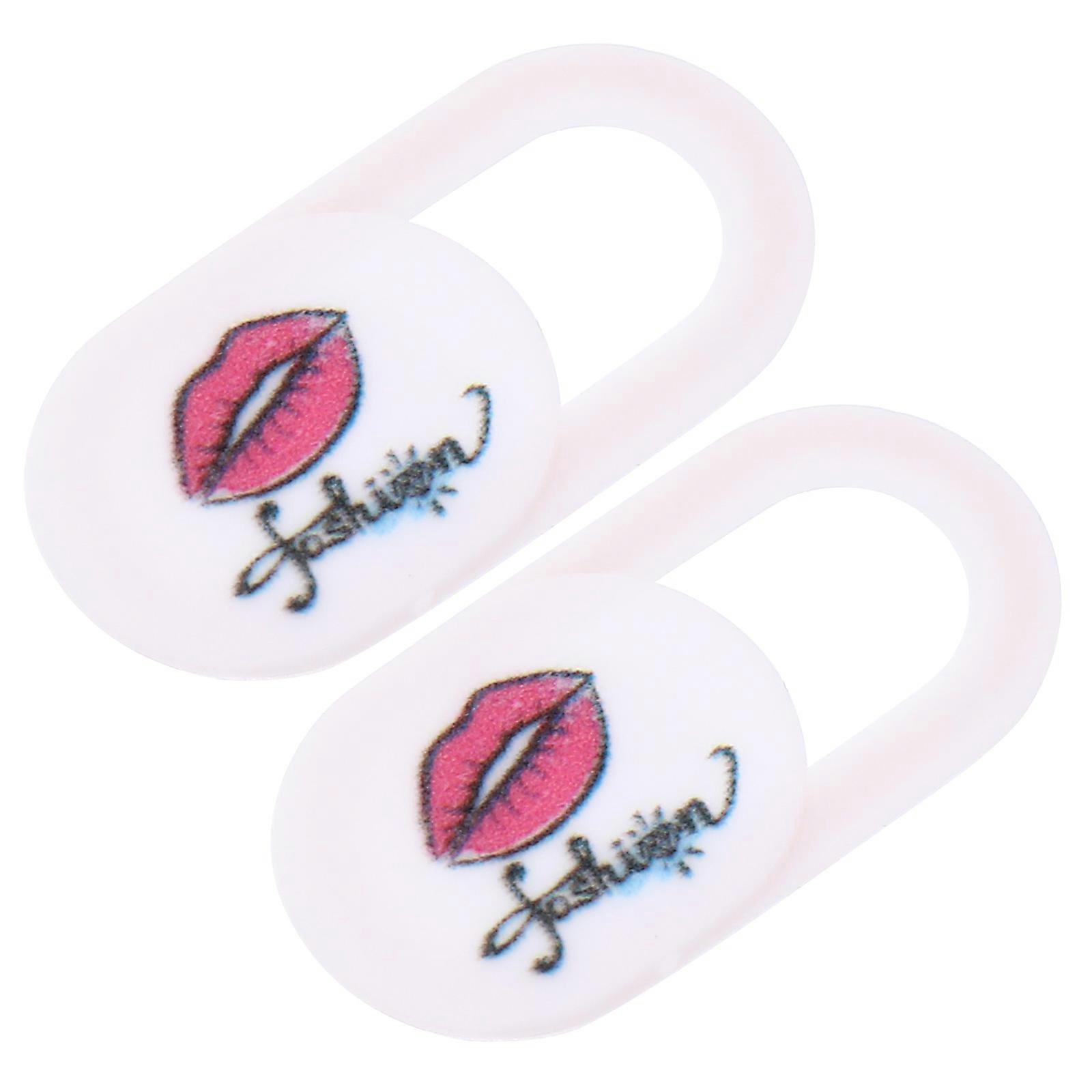 Privacy Cover 2Pcs Webcam For Tablet Phone Computer Lip Pattern Easy To Store And Use