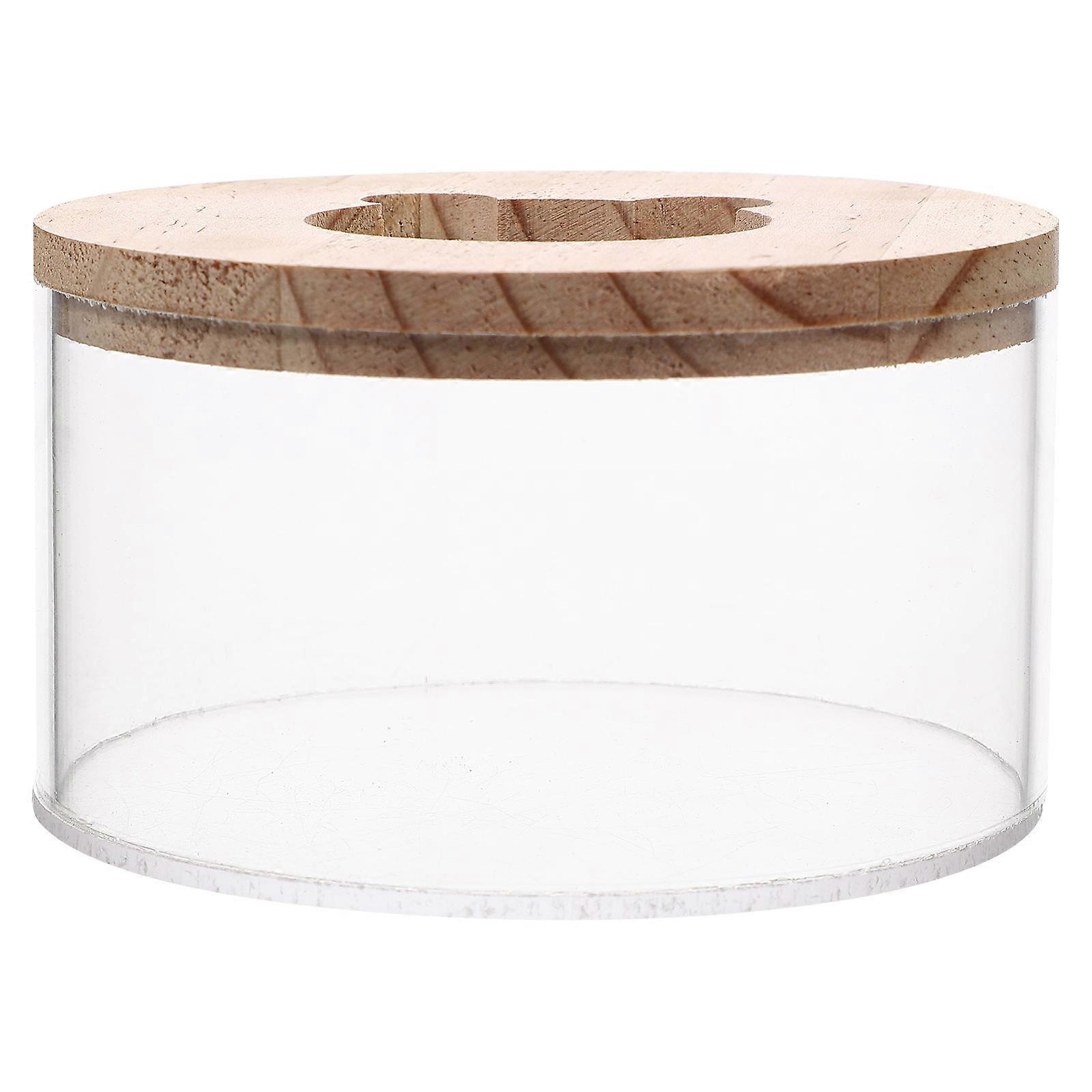 Transparent Acrylic Sand Bath Box for Hamsters and Small Pets Easy to Clean 5.5x5.5x4.3 Inches
