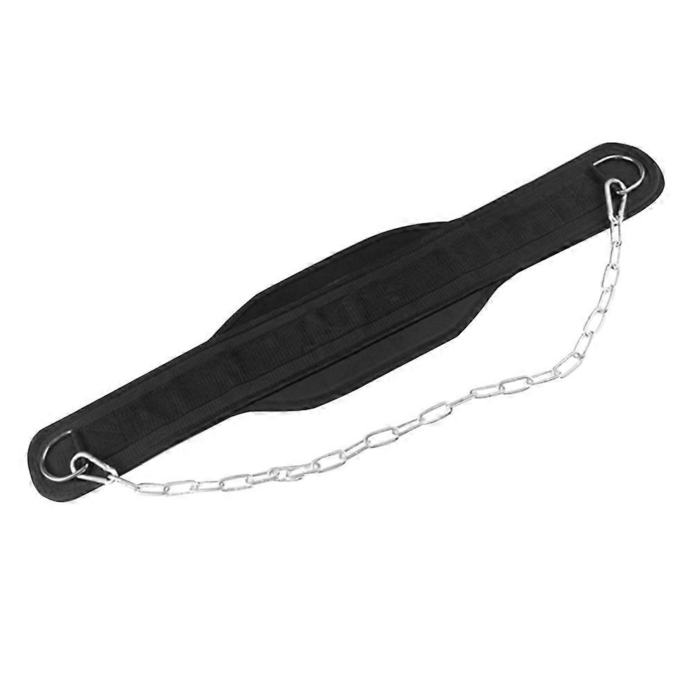 Durable Weightlifting Belt with Chain for Strength Training, Comfortable Support for Pull Ups, Chin Ups, and Dips