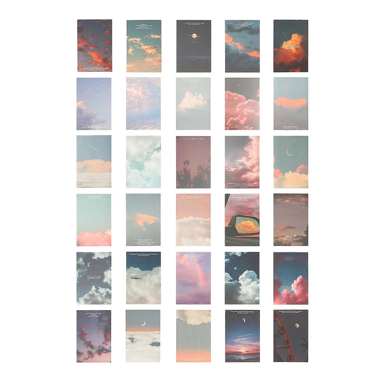 Background Paper 30Set Scrapbooking Materials Assorted Color Pattern Card Giving Decoration