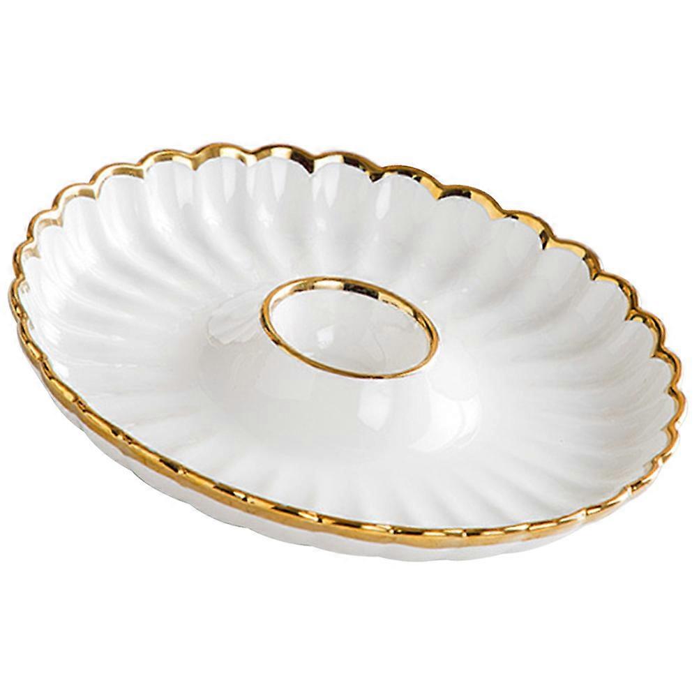 Dumpling Dipping Dish For Gatherings Perfect For Friends Round Simple Design Microwave Safe 1Set