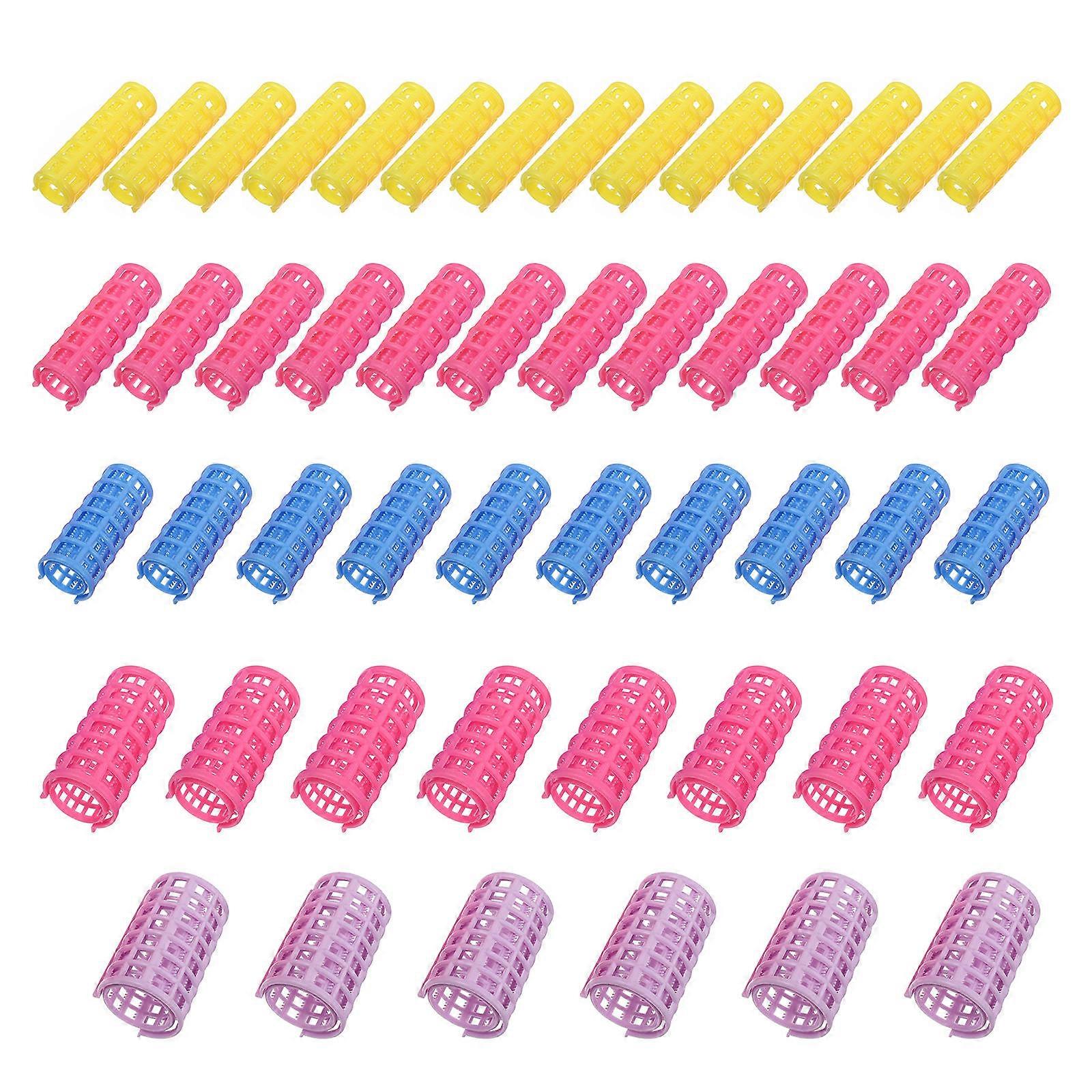 DIY Plastic Hair Roller Set For Daily Use Lightweight 50Pcs With Easy To Clean Feature