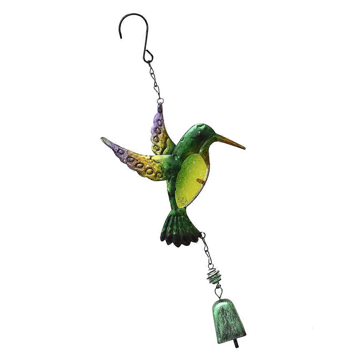Painted Iron Wind Chime with Glass Bells – Unique Home Hanging Decoration for Door, Garden, or Window – Charming Design for Relaxation