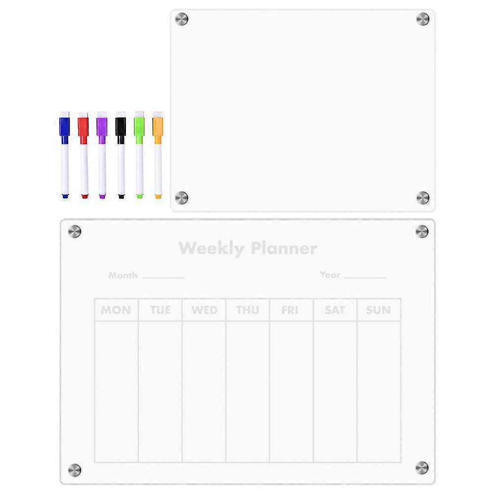 Acrylic Erasable Note-taking Board Weekly Planner Kitchen Pad Suitable For Professionals 1 Set
