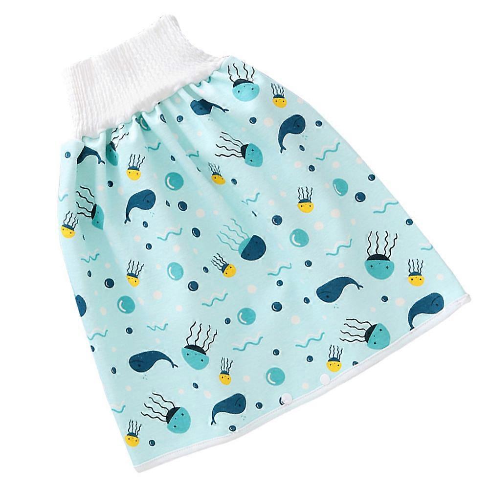 Waterproof Cloth Diapers For Training Nappy Skirt Sky-blue For Potty Training 1Pc