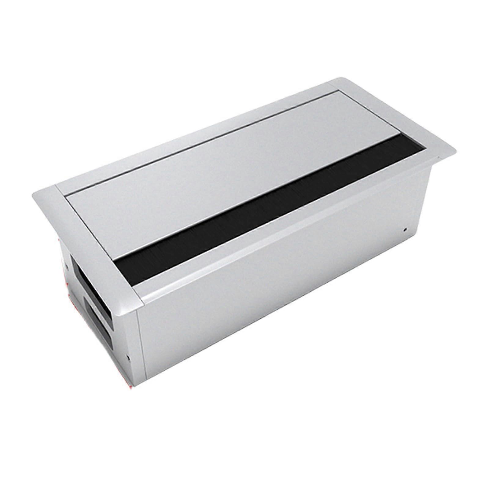 Aluminum Alloy Cable Management Box with Silent Operation Design and Builtin Socket for Organized Desk Wiring, Aluminum Alloy Junction Box