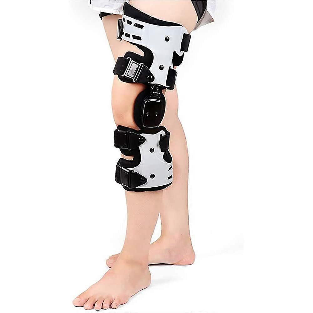 Knee Brace With Hinge, Knee Support For ACL, PCL, MCL, LCL Injuries, Adjustable Immobilizer For Joint Stability