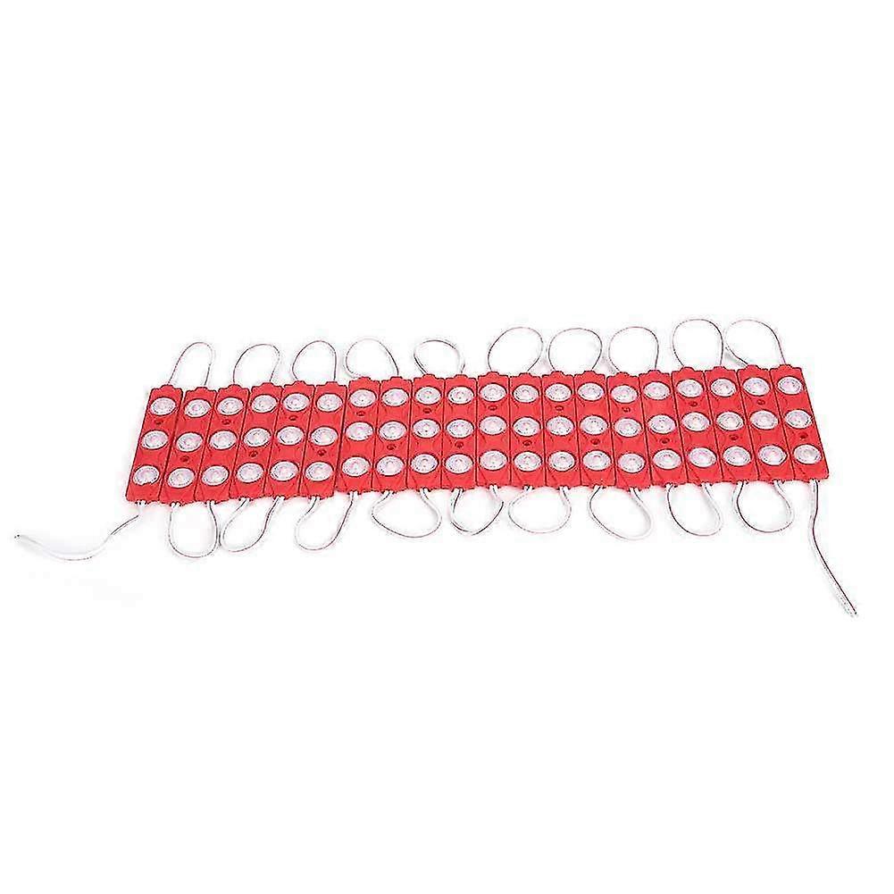 20Pcs 3-Light LED Module Advertising Lamp - 2835-8518, 10000-12000K, 150lm (Red) for Bright Signage & Display Lighting