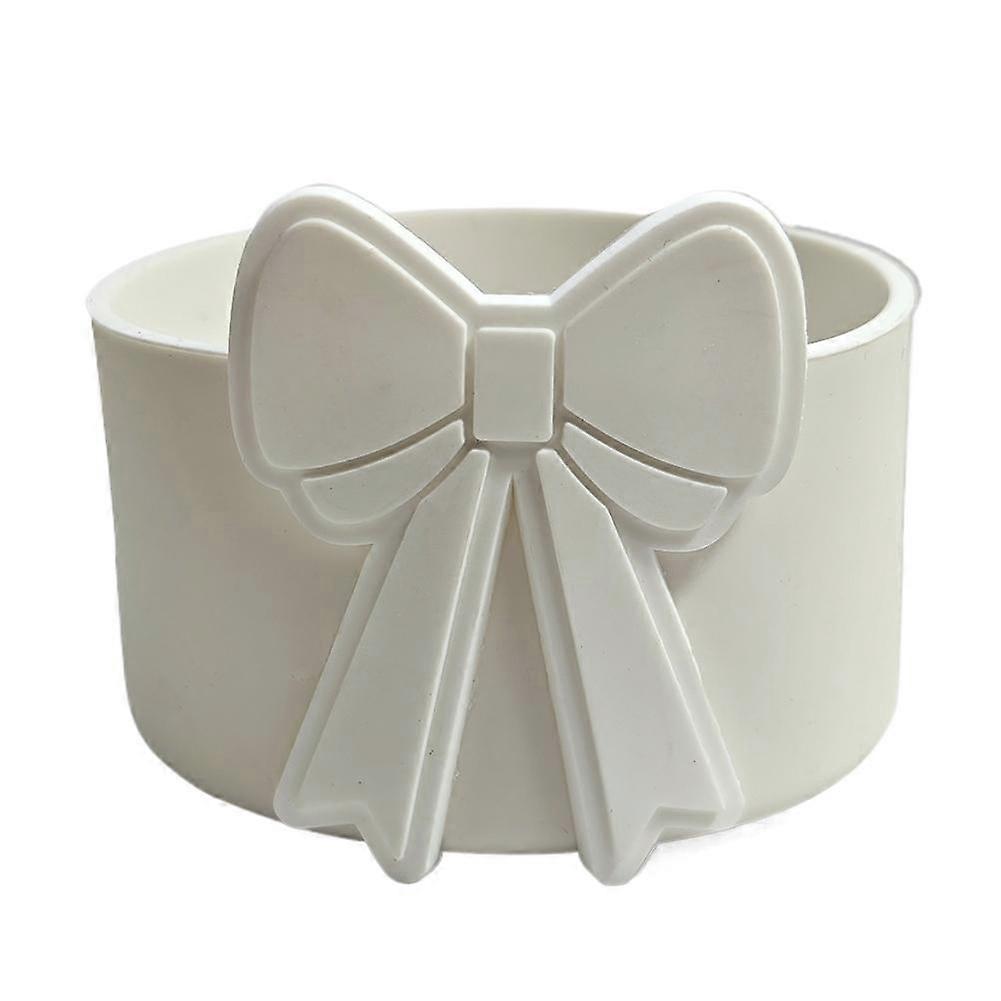 שרוול כוס עם פפיון, מגן סיליקון נגד החלקה, כיסוי בסיס בקבוק אוניברסלי בגודל 7.5 ס"מ, מניעת שריטות, עמיד בחום, ב-10 צבעים