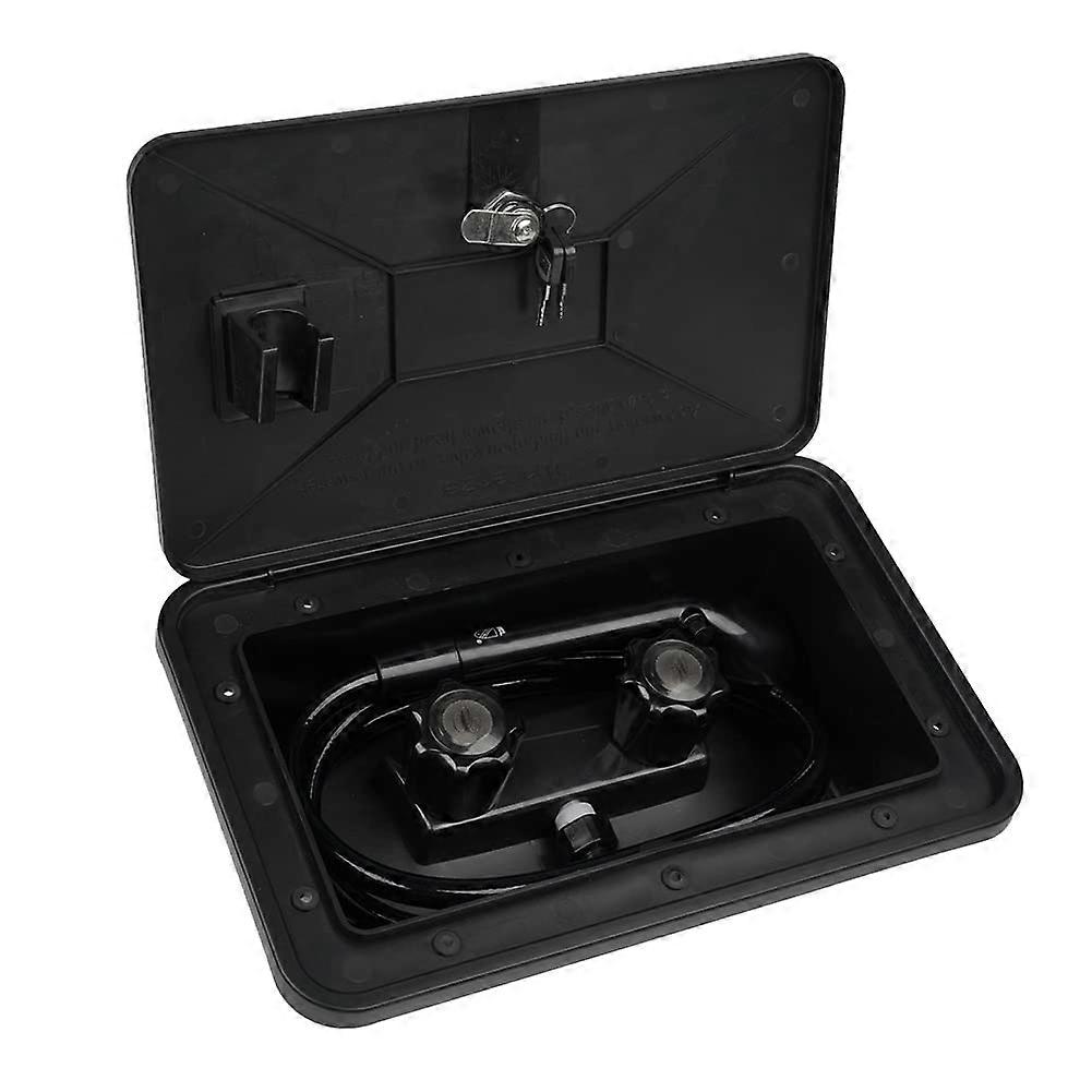 RV Outdoor Shower Box Kit with Portable Shower Head, Complete Set for RVs and Motorhomes, Durable and Compact Design