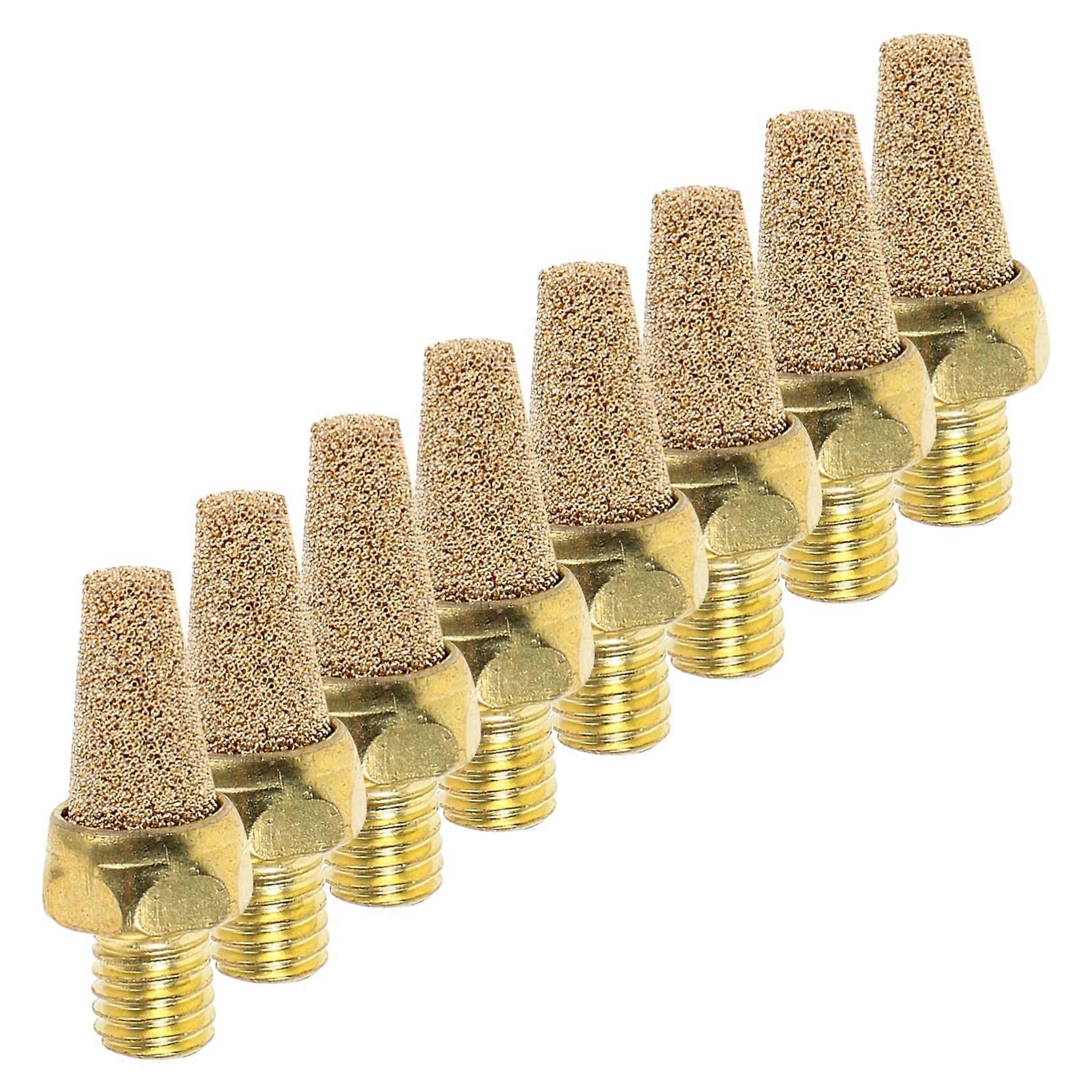 Pneumatic Muffler Fitting 8-Pack Threaded With Filter Silencer For Air Line Noise Reduction