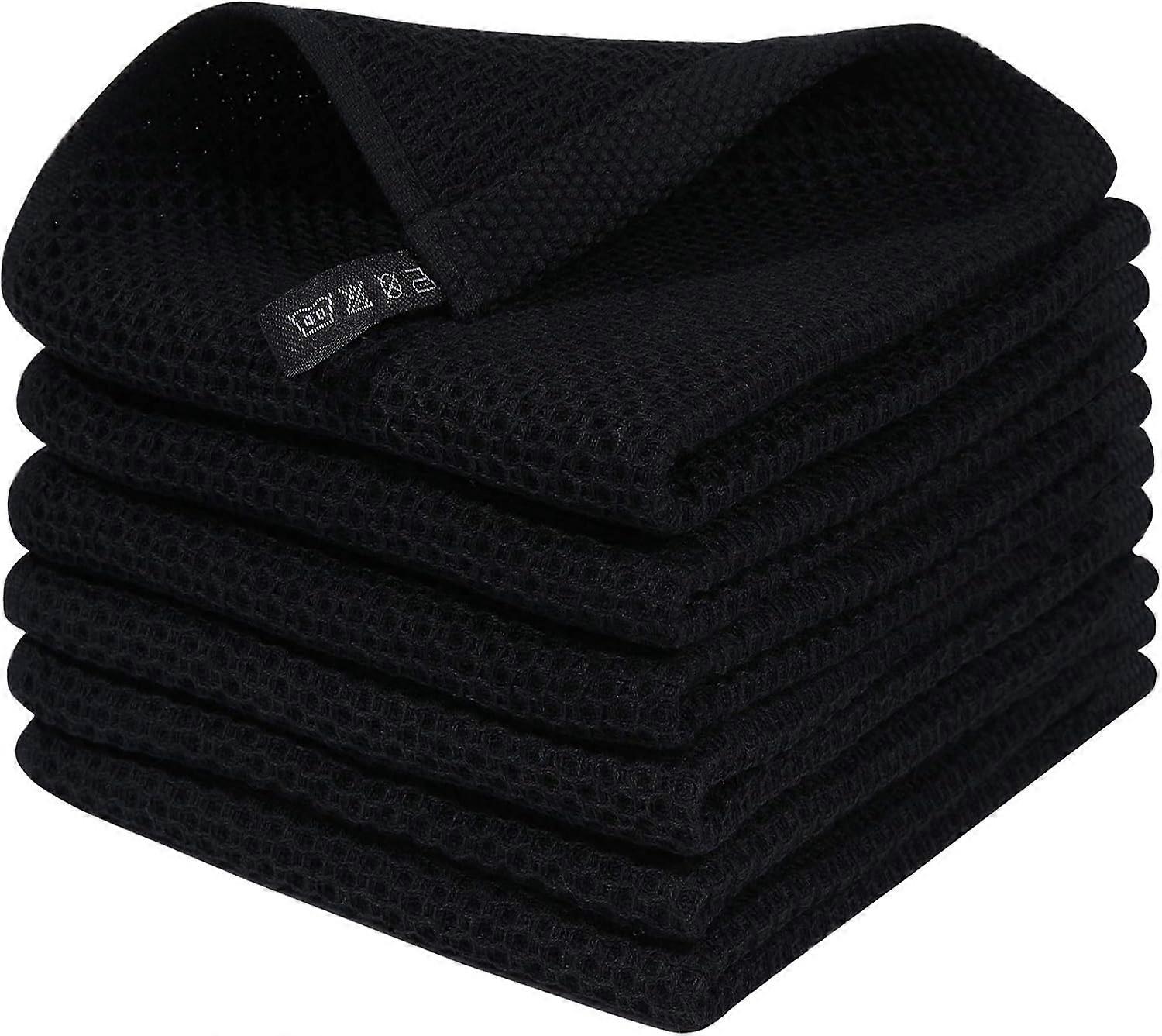 6 packs Cotton Waffle Weave Kitchen Dish Cloths Ultra Soft Absorbent Quick Drying Dish Towels 30 x 30cm